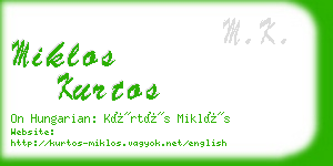 miklos kurtos business card